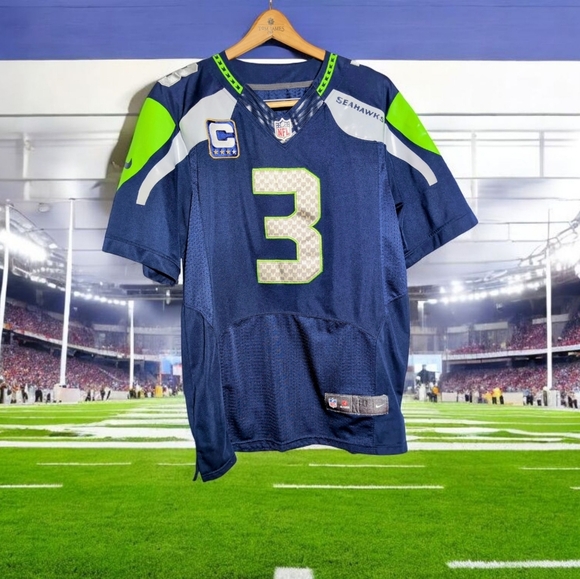 Seattle Seahawks # 3 Limited Edition Sz  40 Jersey Russell Wilson - Picture 1 of 4